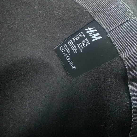 H & M fedora Felted Wool Hat black small bohemian‎ classic festive - Picture 5 of 12